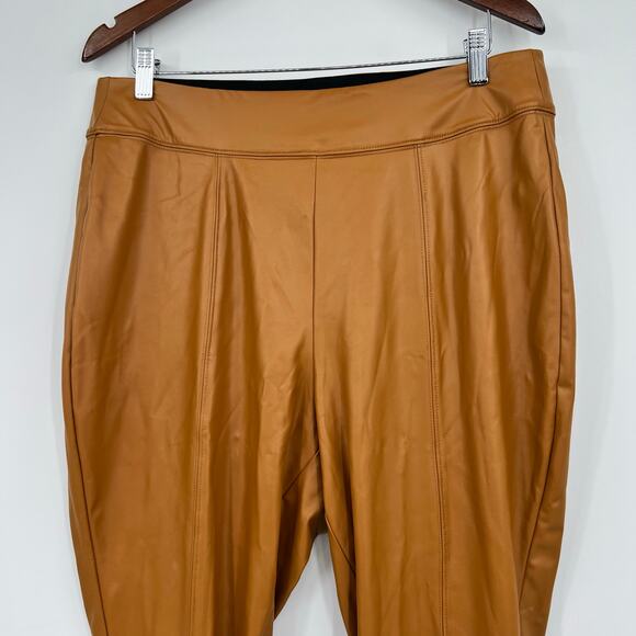 NEW Lane Bryant plus size pull on Faux Leather Leggings in Cathay spice Size 16 - Picture 9 of 9